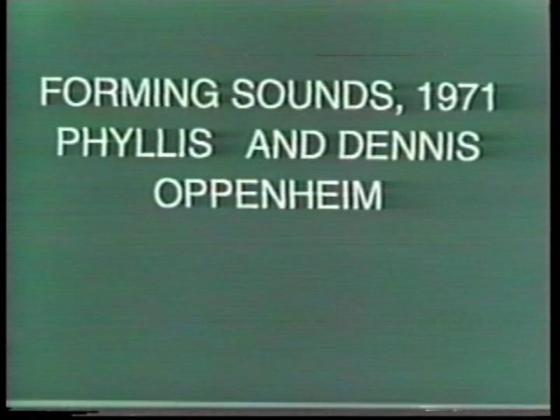Forming Sounds, Phyllis and Dennis Oppenheim. From the series Program Six