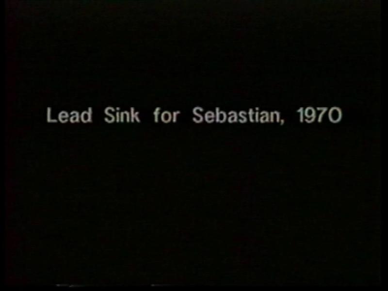Lead Sink for Sebastian. From the series Program Five