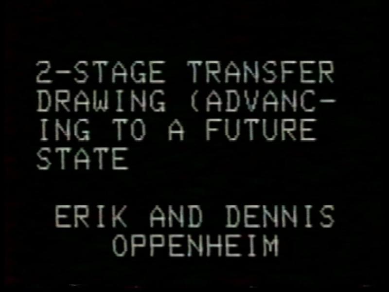 2-Stage Transfer Drawing (Advancing To A Future State), Erik and Dennis Oppenheim. From the series Program Four