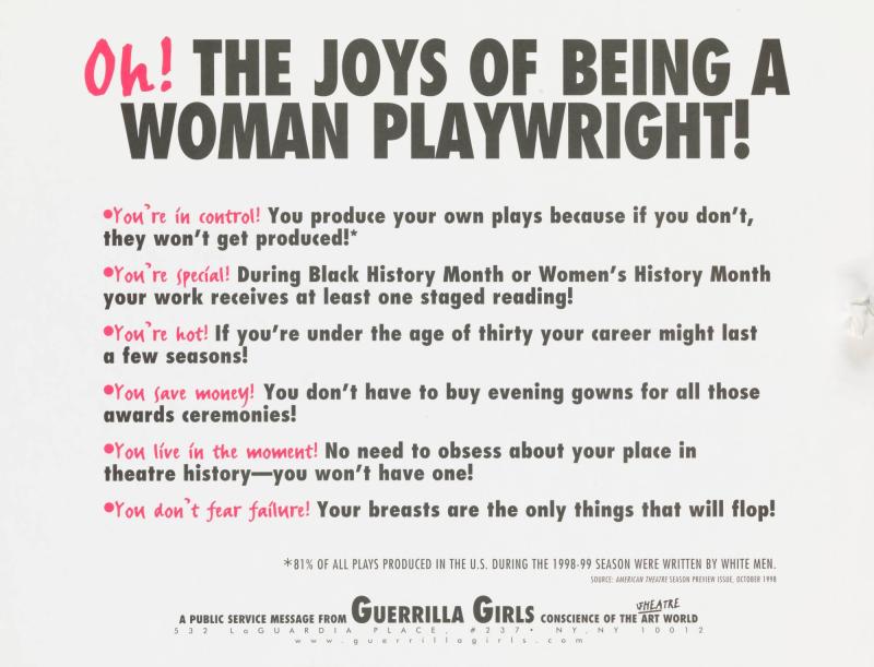 Oh! The Joys of Being a Woman Playwrtight!