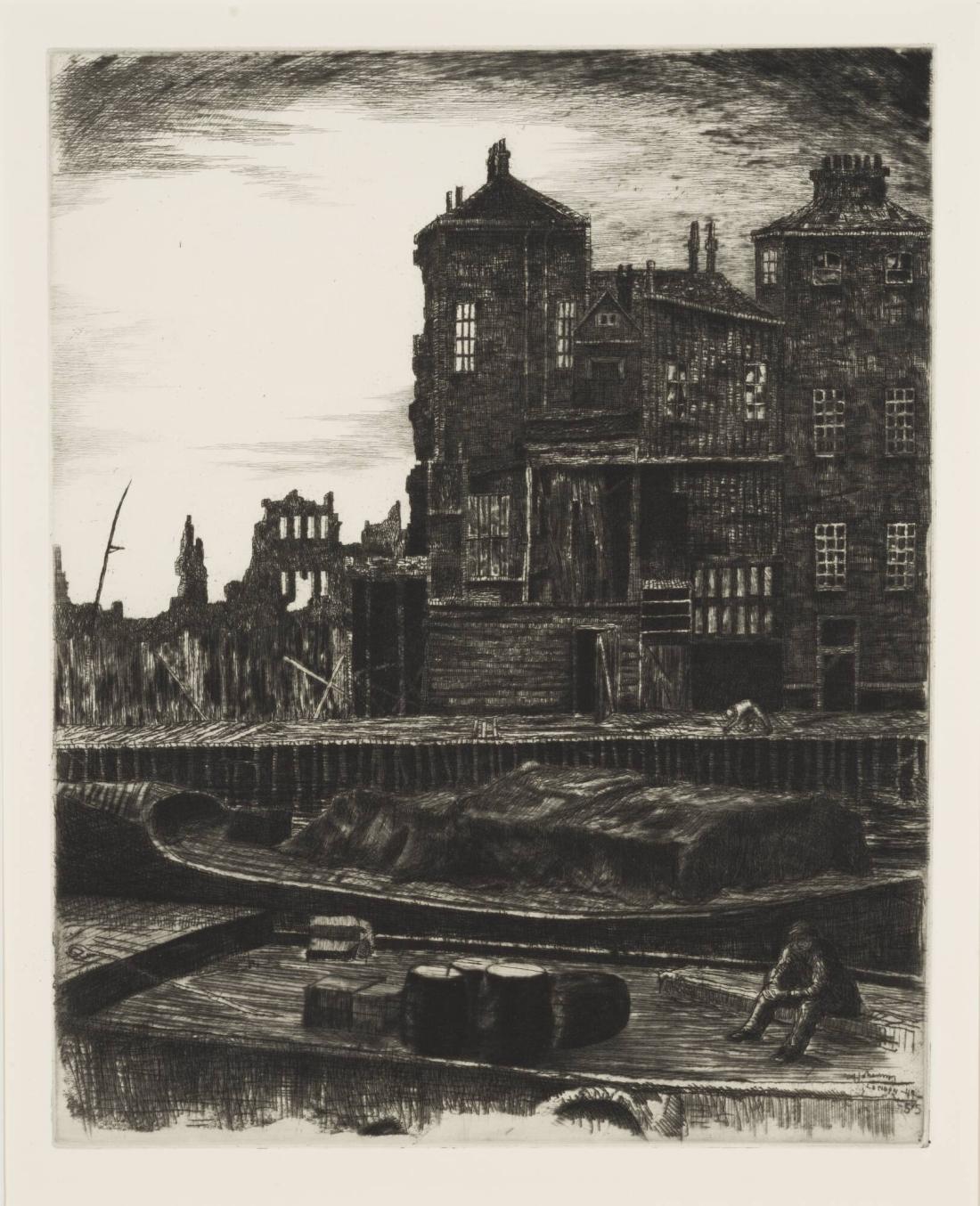 Kväll vid London Docks