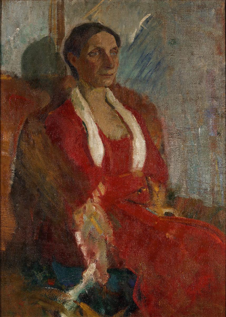 Porträtt av fru Bertha Brandstrup