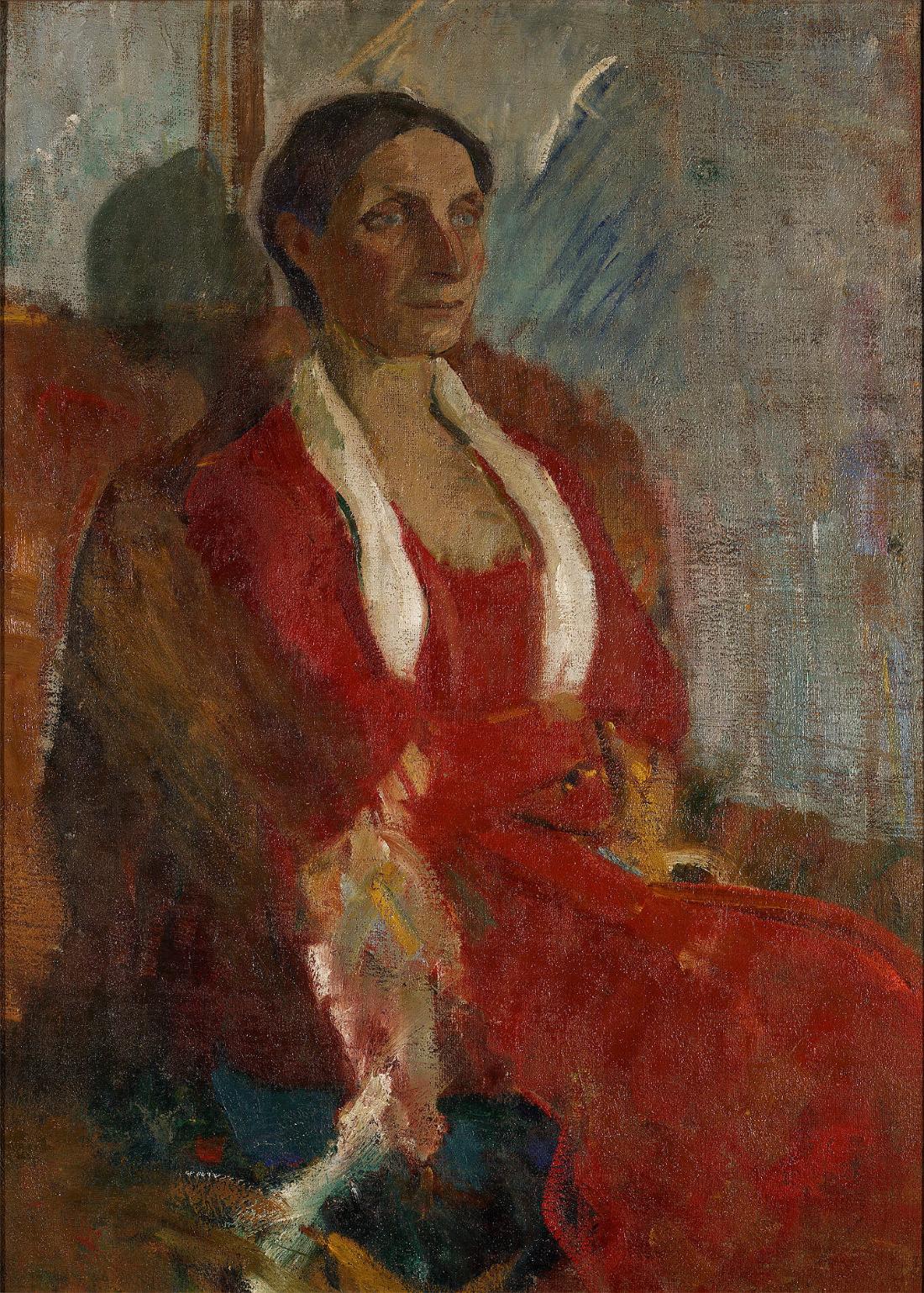 Porträtt av fru Bertha Brandstrup