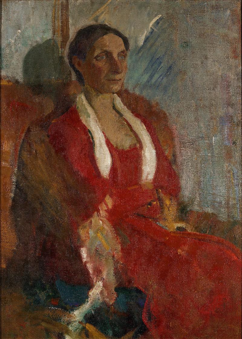 Porträtt av fru Bertha Brandstrup