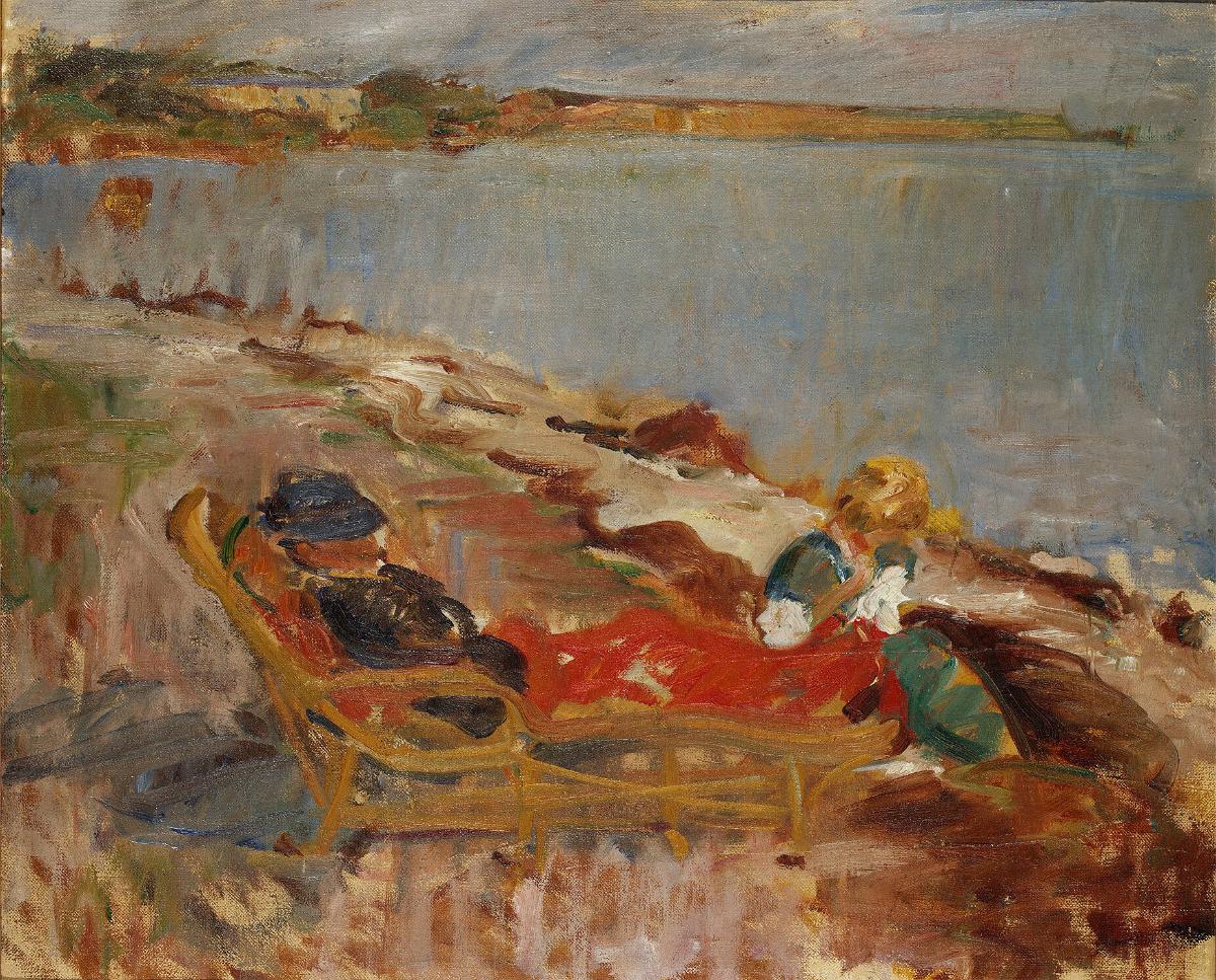 Strandbild med figurer, Refsnæs