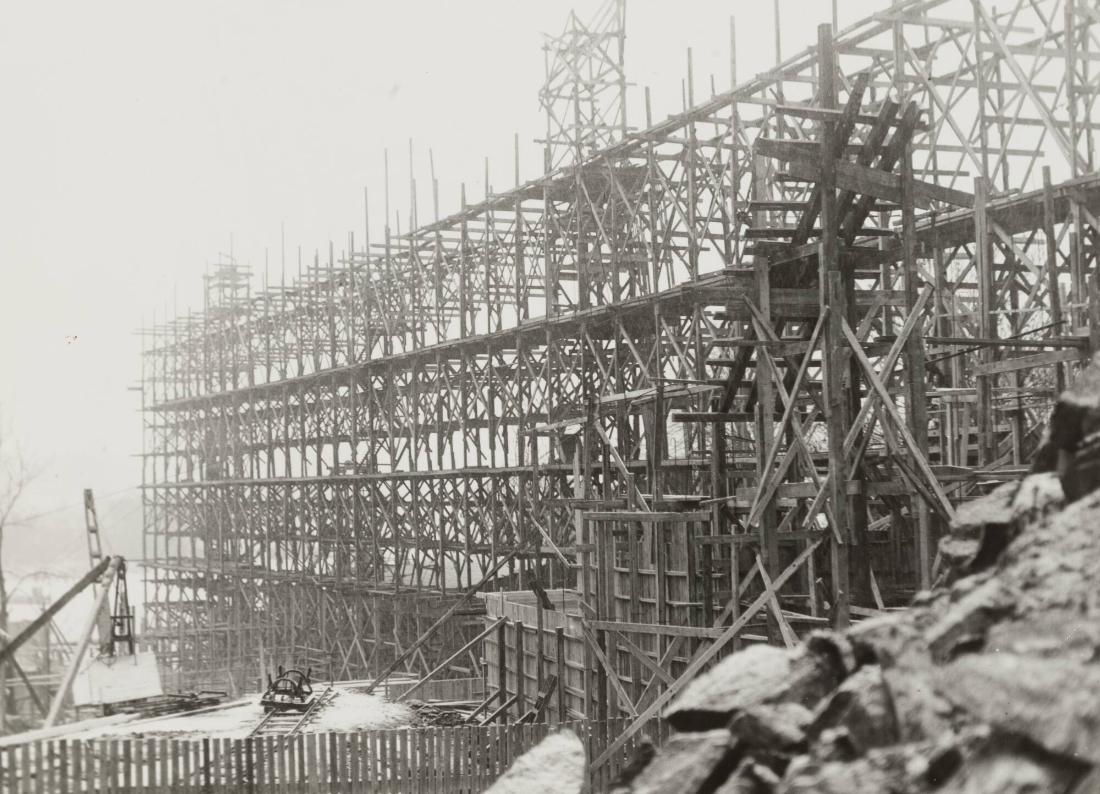 Norra landfästet till bron öfver Åersta holmar