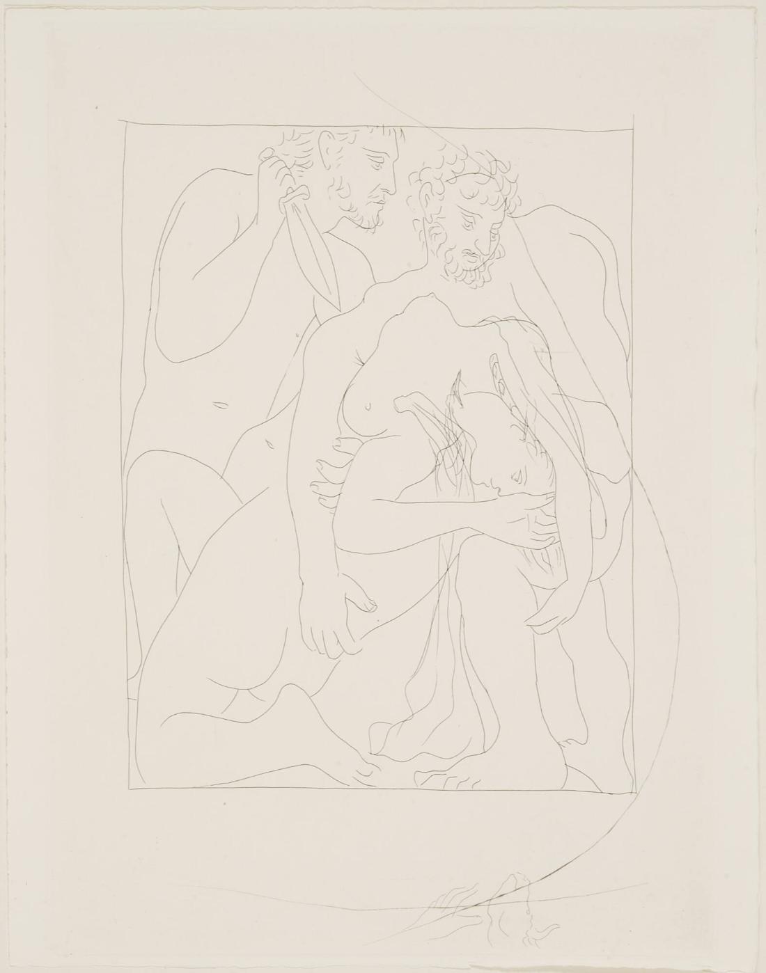 Polyxène, fille de Priam, est égorgée sur la tombe d'Achille