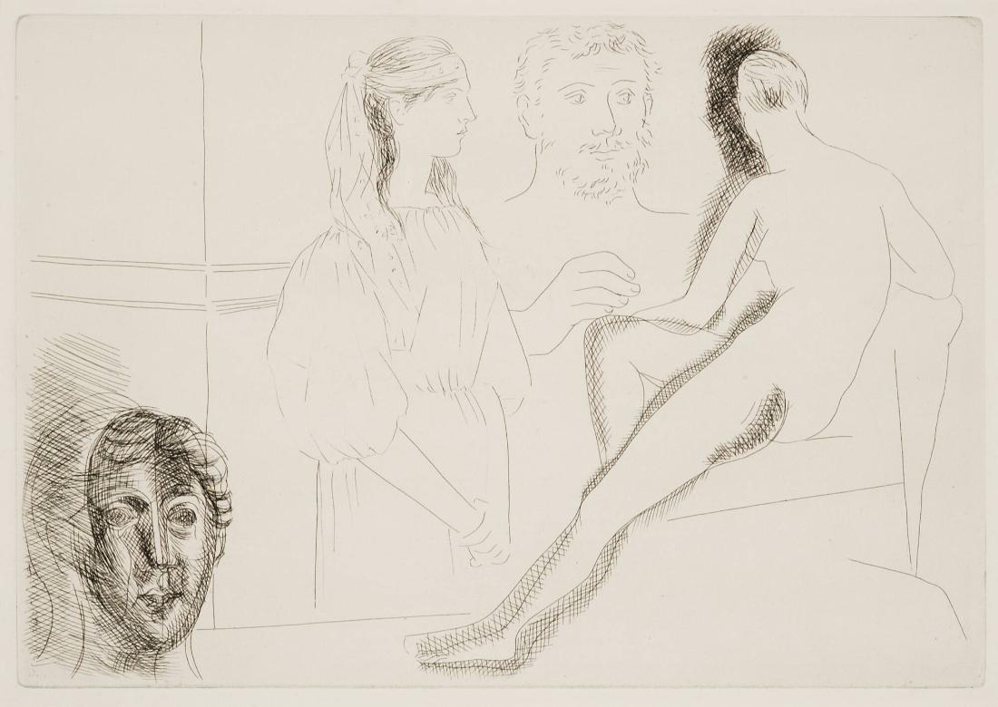 Sculpteur devant sa sculpture