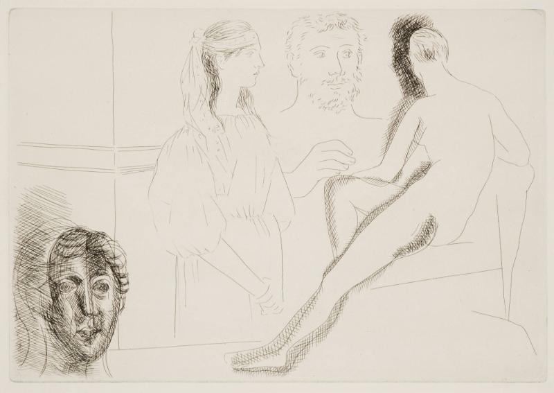 Sculpteur devant sa sculpture