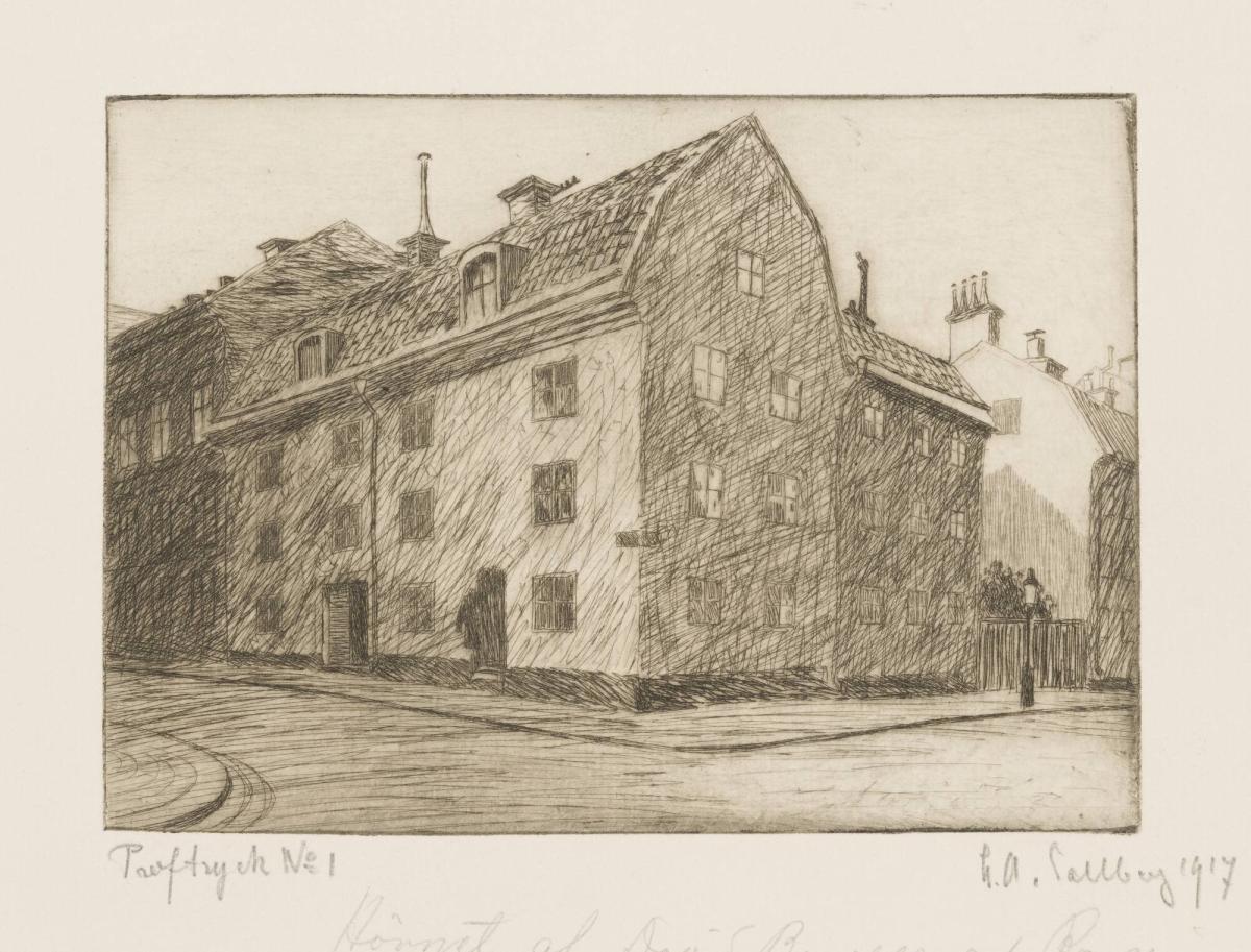 Hörnet av David Bagares gata och Regeringsgatan