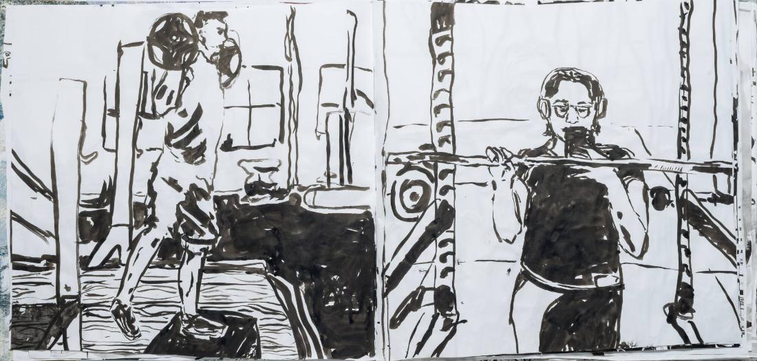 Studier av människor och mig själv som tränar