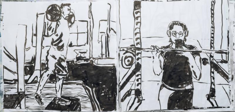 Studier av människor och mig själv som tränar