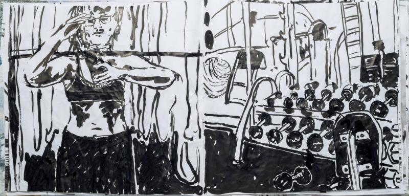 Studier av människor och mig själv som tränar