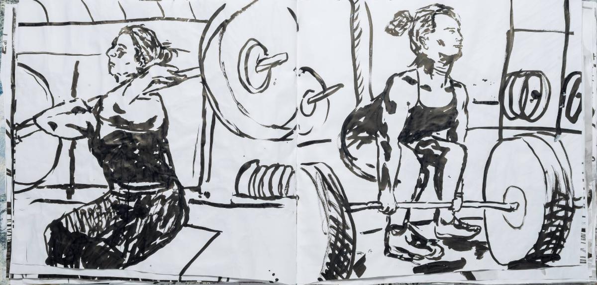 Studier av människor och mig själv som tränar