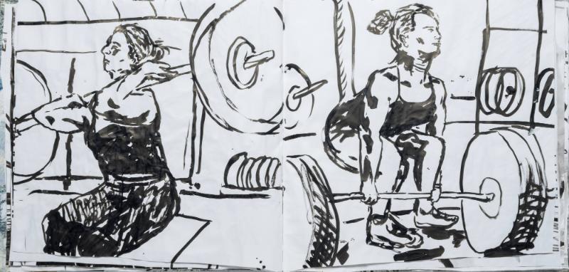 Studier av människor och mig själv som tränar