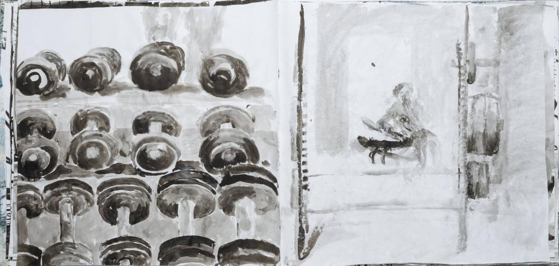 Studier av människor och mig själv som tränar