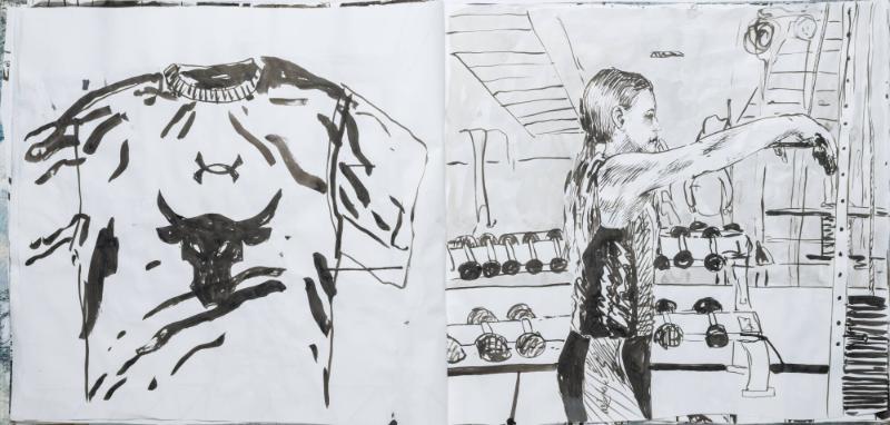 Studier av människor och mig själv som tränar