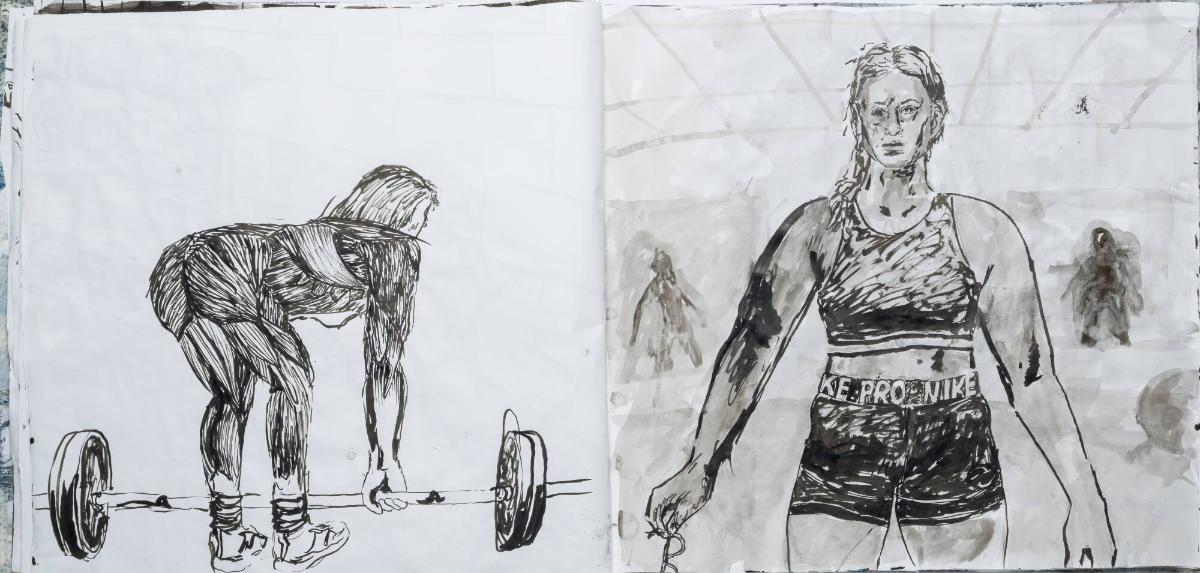 Studier av människor och mig själv som tränar