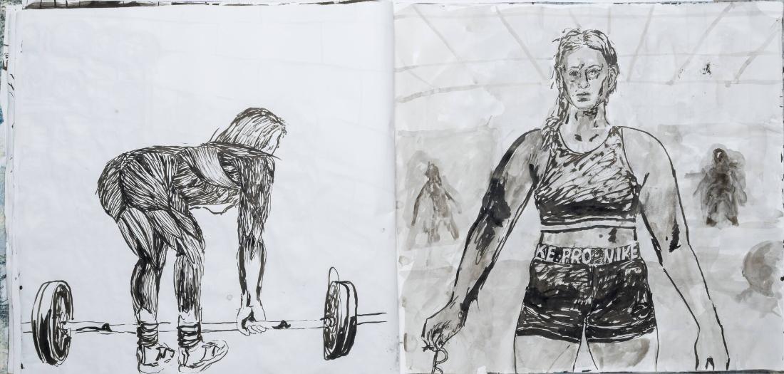 Studier av människor och mig själv som tränar