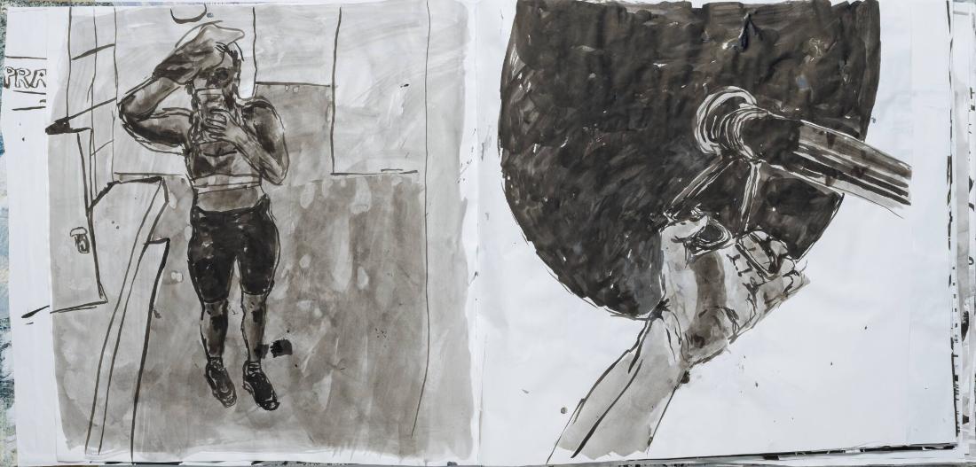 Studier av människor och mig själv som tränar