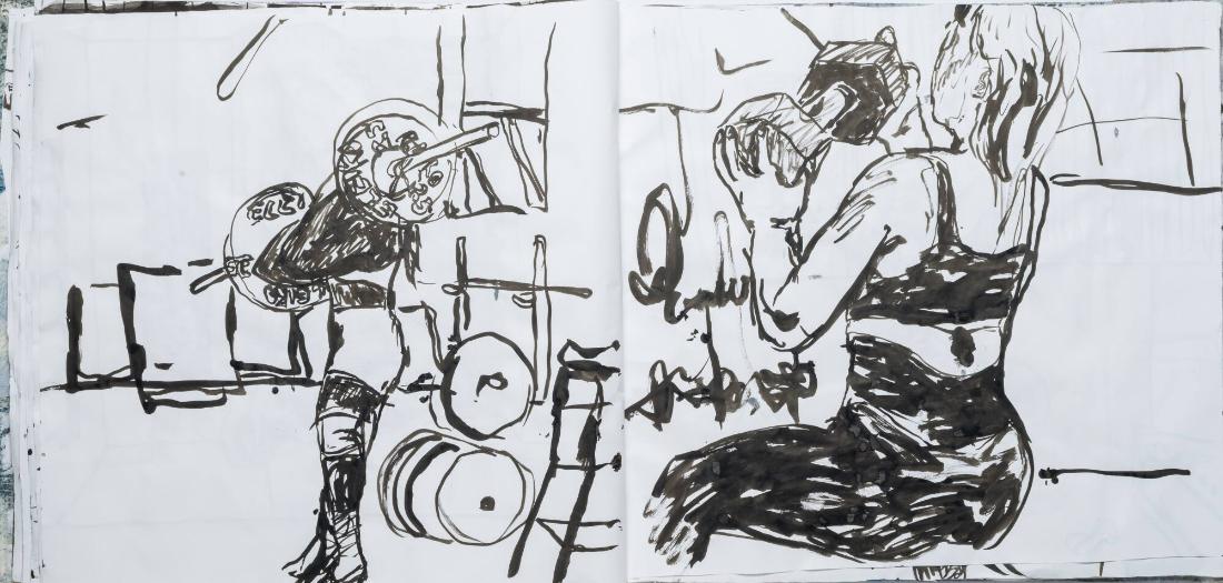 Studier av människor och mig själv som tränar