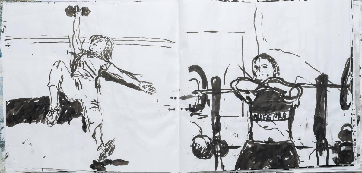 Studier av människor och mig själv som tränar