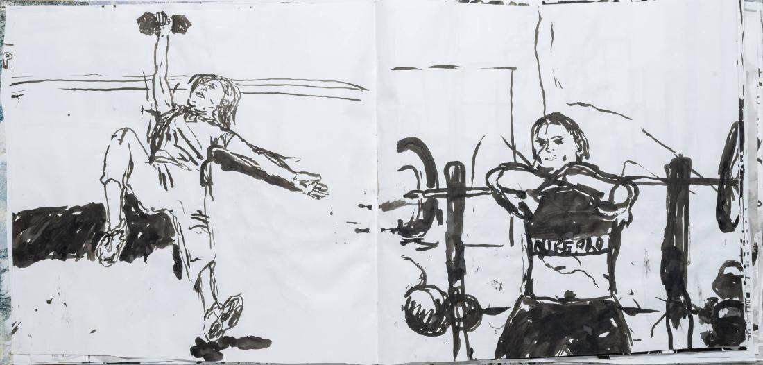 Studier av människor och mig själv som tränar