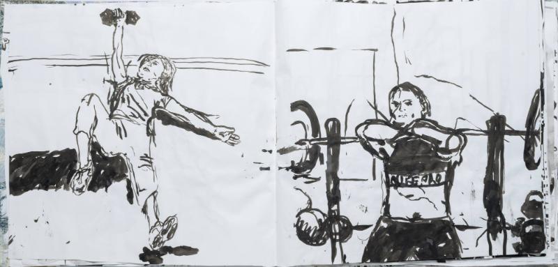 Studier av människor och mig själv som tränar