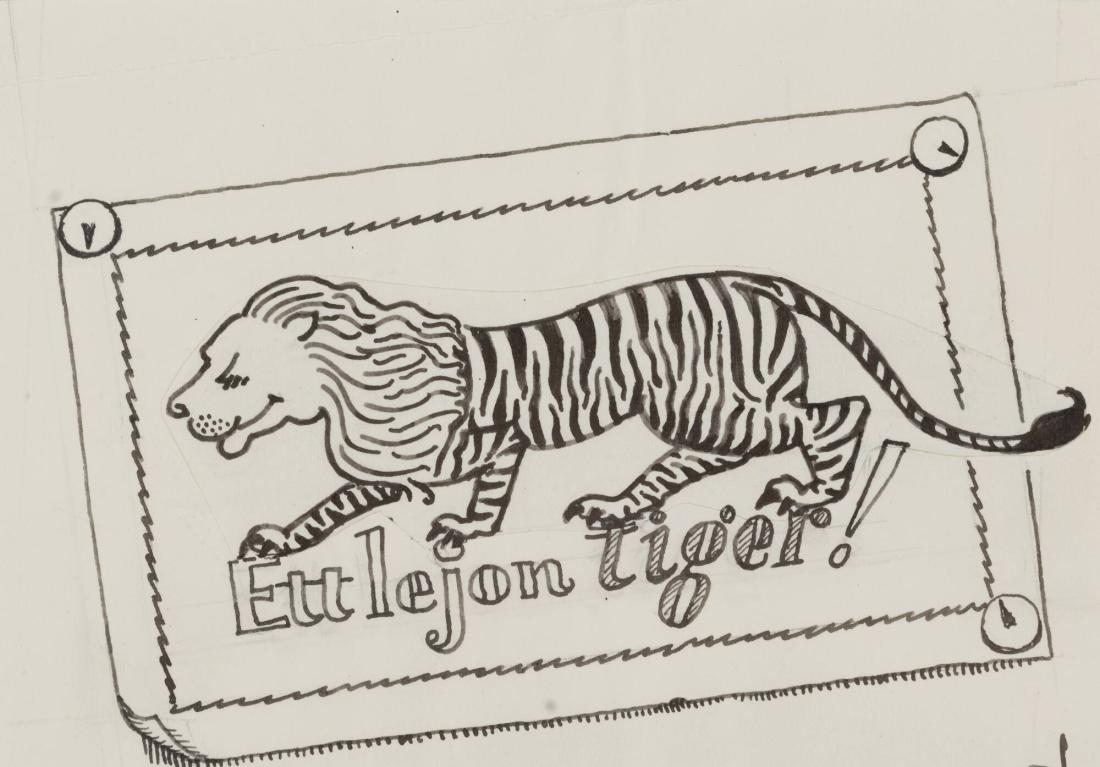 Ett lejon tiger