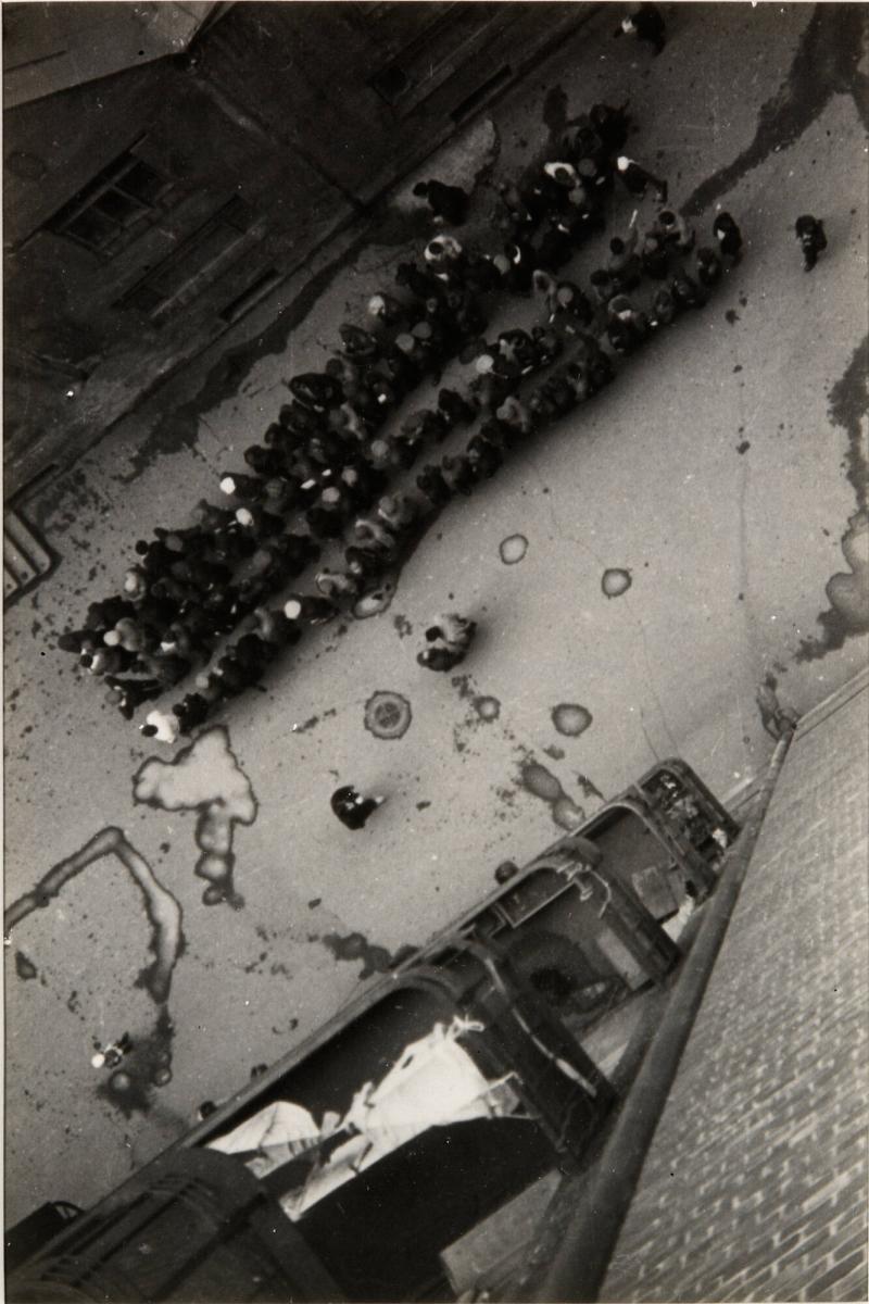 Assembling in the VKhuTeMas courtyard for a Demonstration