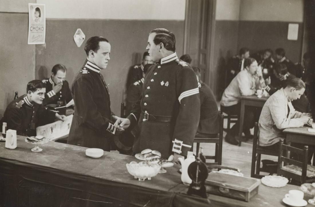 Filminspelning Råsunda. Fridolf Rhudin och Weyler Hildebrand.
