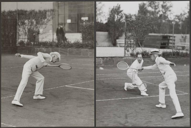 Gustav V spelar tennis