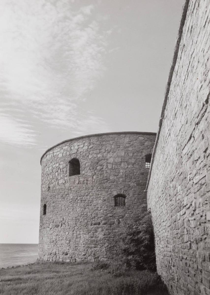 Kalmar slott, vallen och sydöstra rondellen mot Kalmar sund, Småland