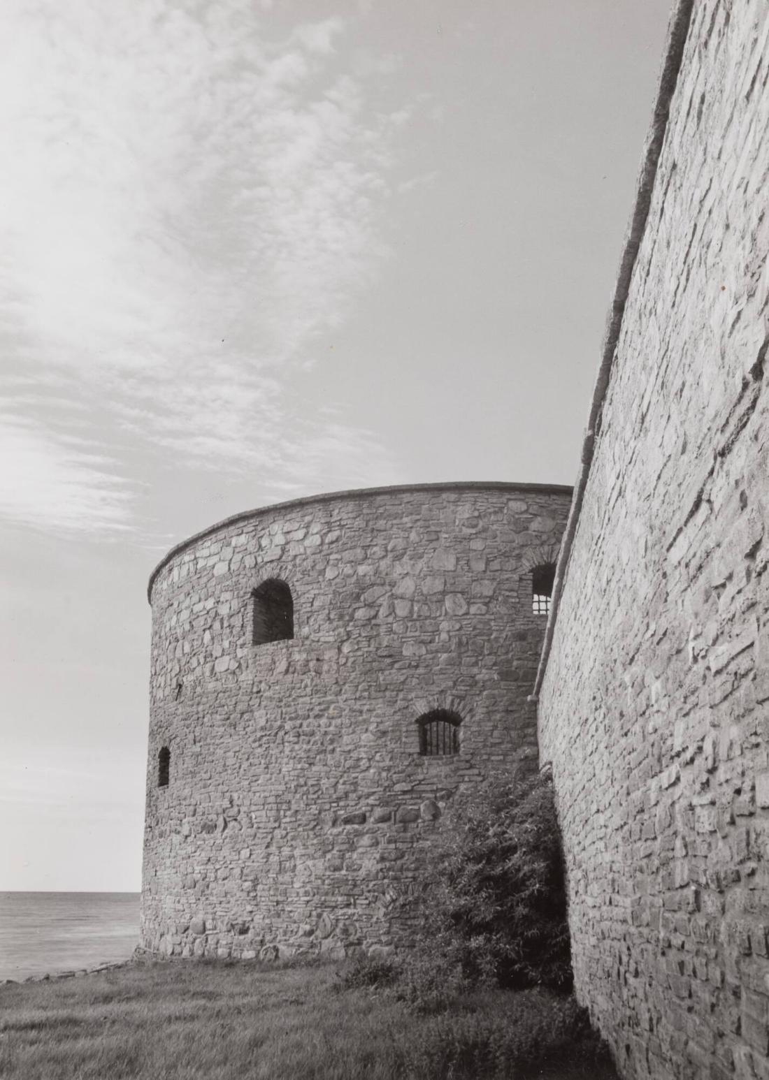 Kalmar slott, vallen och sydöstra rondellen mot Kalmar sund, Småland