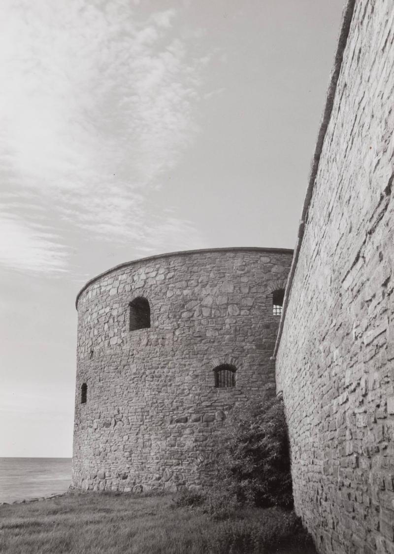 Kalmar slott, vallen och sydöstra rondellen mot Kalmar sund, Småland