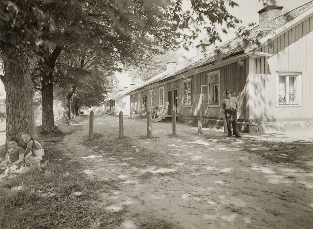 Gamla arbetarbostäder vid zinkgruvan