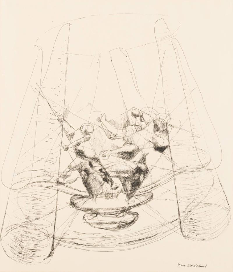 Skulpturen Mor och barn, kanslihusets lilla gård