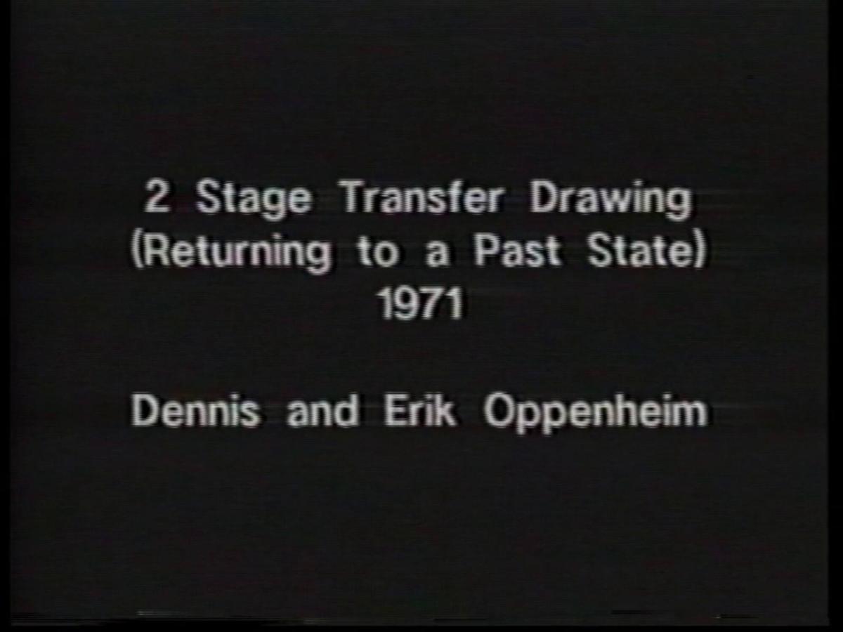 2 Stage Transfer Drawing (Returning to a Past Stage), Dennis and Erik Oppenheim. From the series Program Six