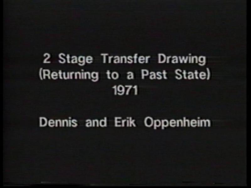 2 Stage Transfer Drawing (Returning to a Past Stage), Dennis and Erik Oppenheim. From the series Program Six