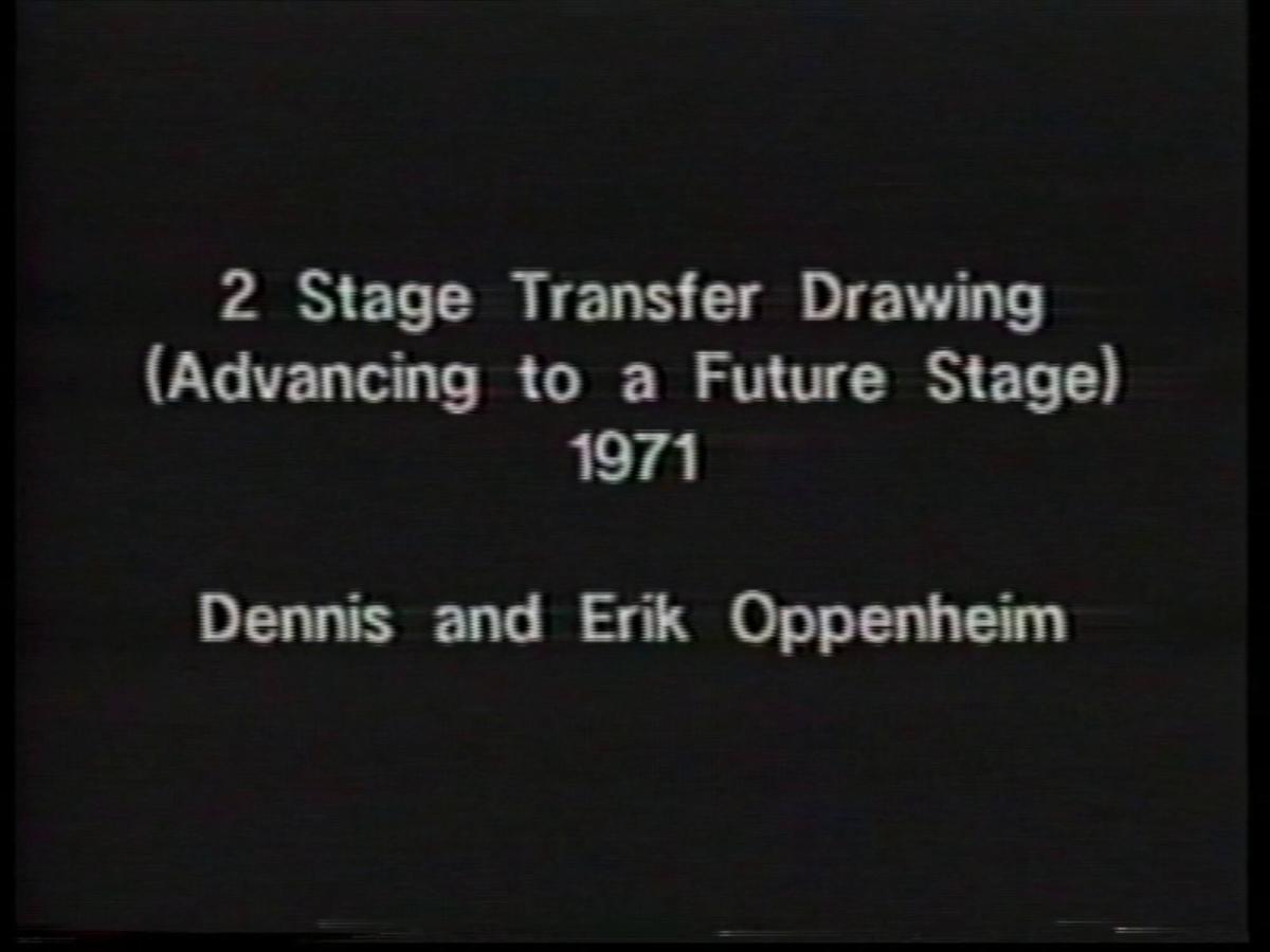 2 Stage Transfer Drawing (Advancing to a Future Stage), Dennis and Erik Oppenheim. From the series Program Six