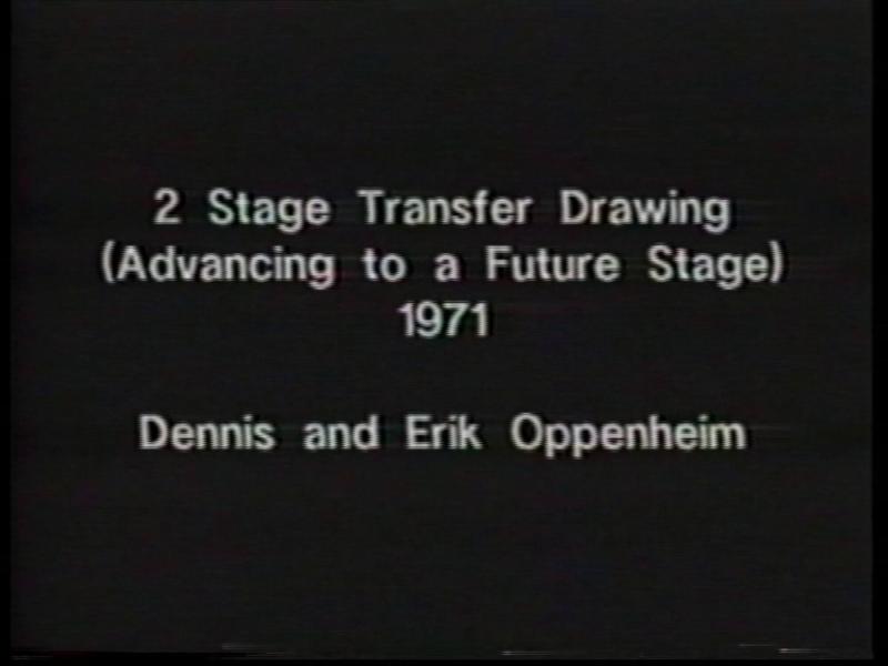 2 Stage Transfer Drawing (Advancing to a Future Stage), Dennis and Erik Oppenheim. From the series Program Six
