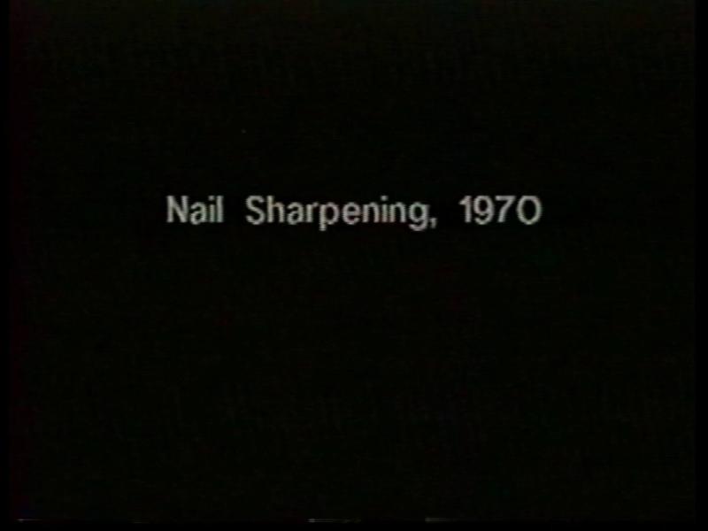 Nail Sharpening. From the series Program Five