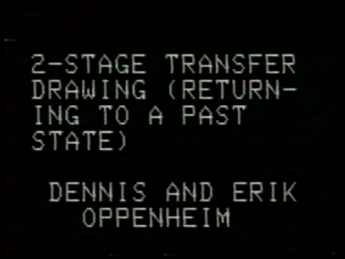 2-Stage Transfer Drawing (Returning To A Past State), Erik and Dennis Oppenheim. From the series Program Four