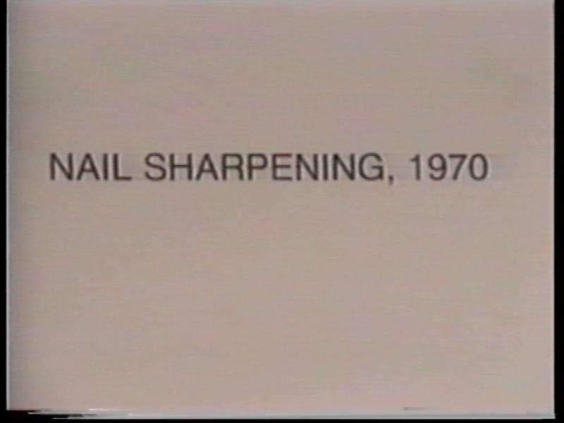 Nail Sharpening. From the series Program Two