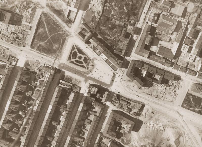 Fotografi tagen rätt nedåt över Vasastaden