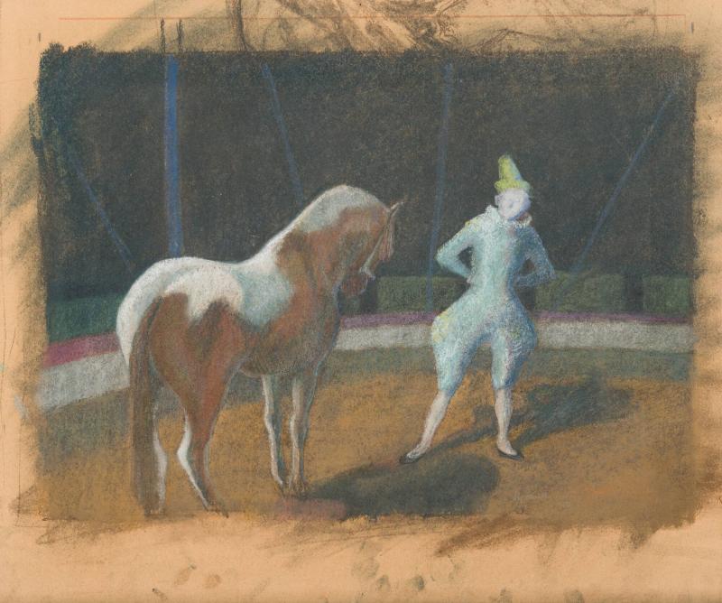 Clown med häst