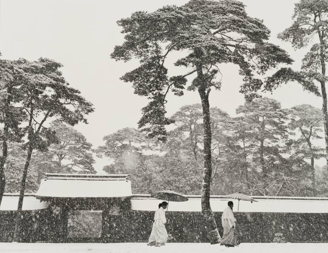 Shinto Priests in the Temple Garden, Meiji Tokyo, 1952