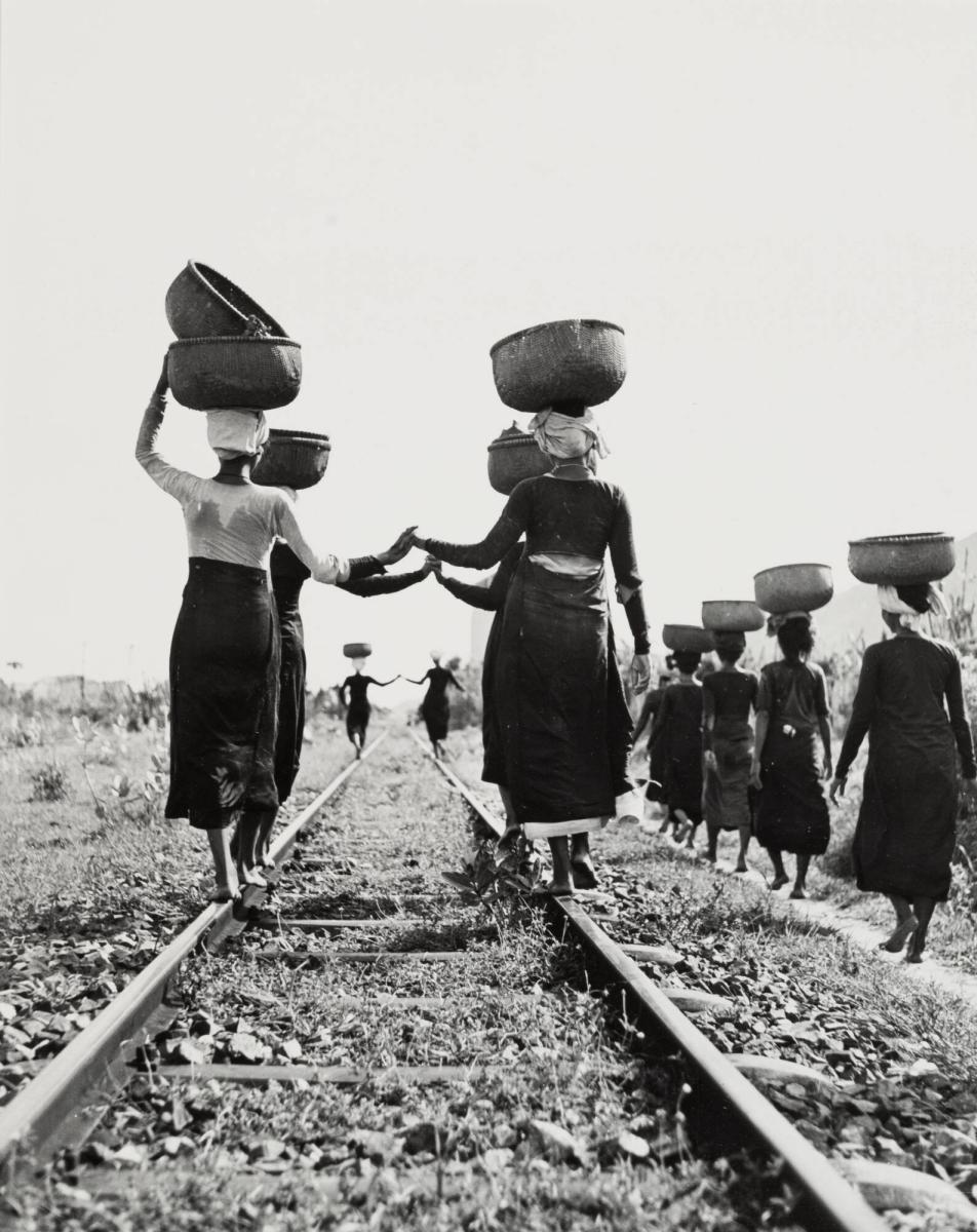 Women Returning from Market, Barau, Indo-China, 1952