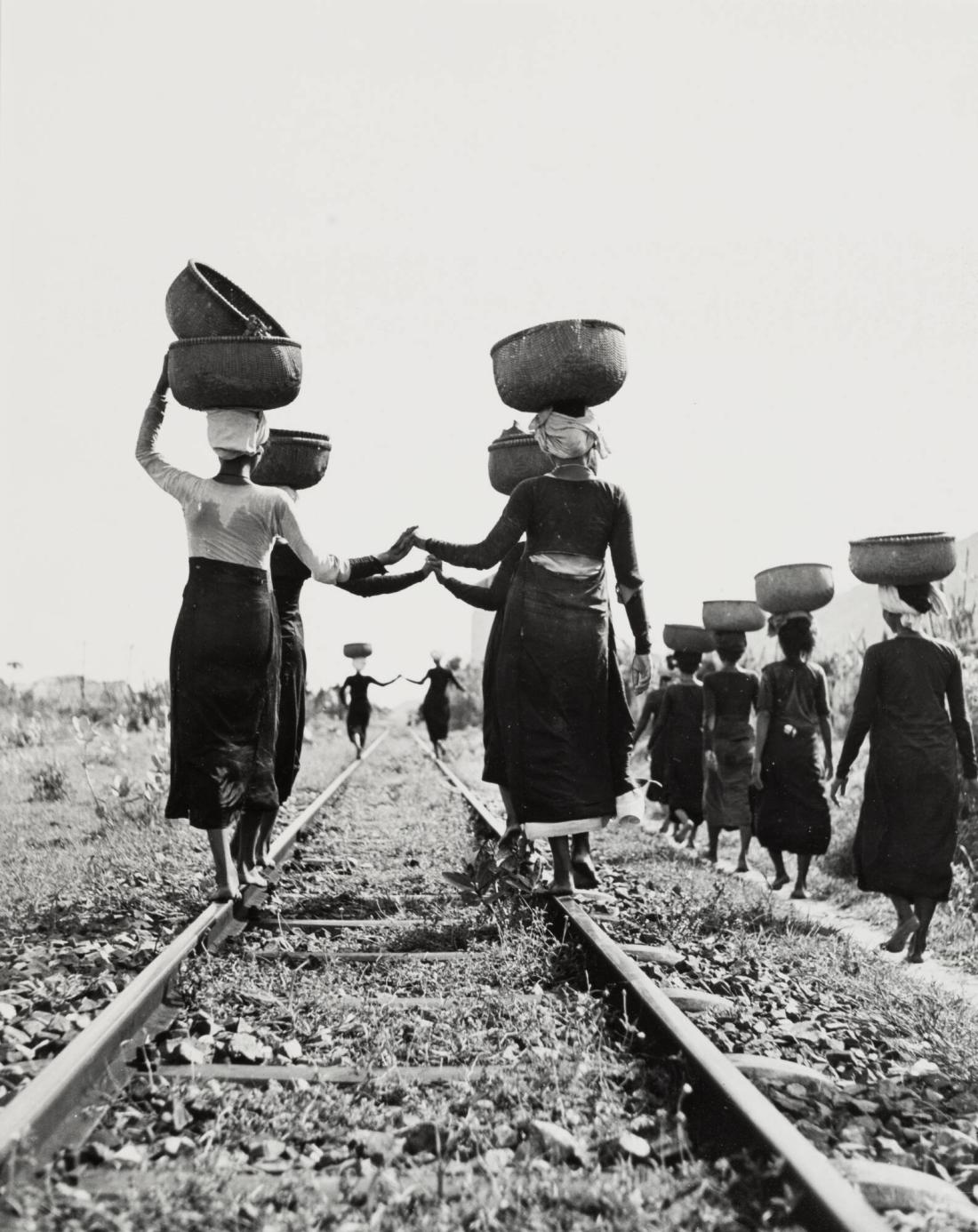 Women Returning from Market, Barau, Indo-China, 1952