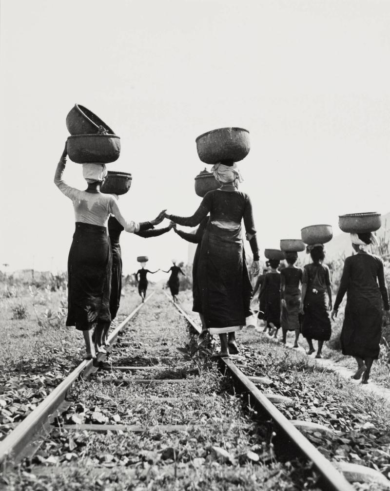 Women Returning from Market, Barau, Indo-China, 1952